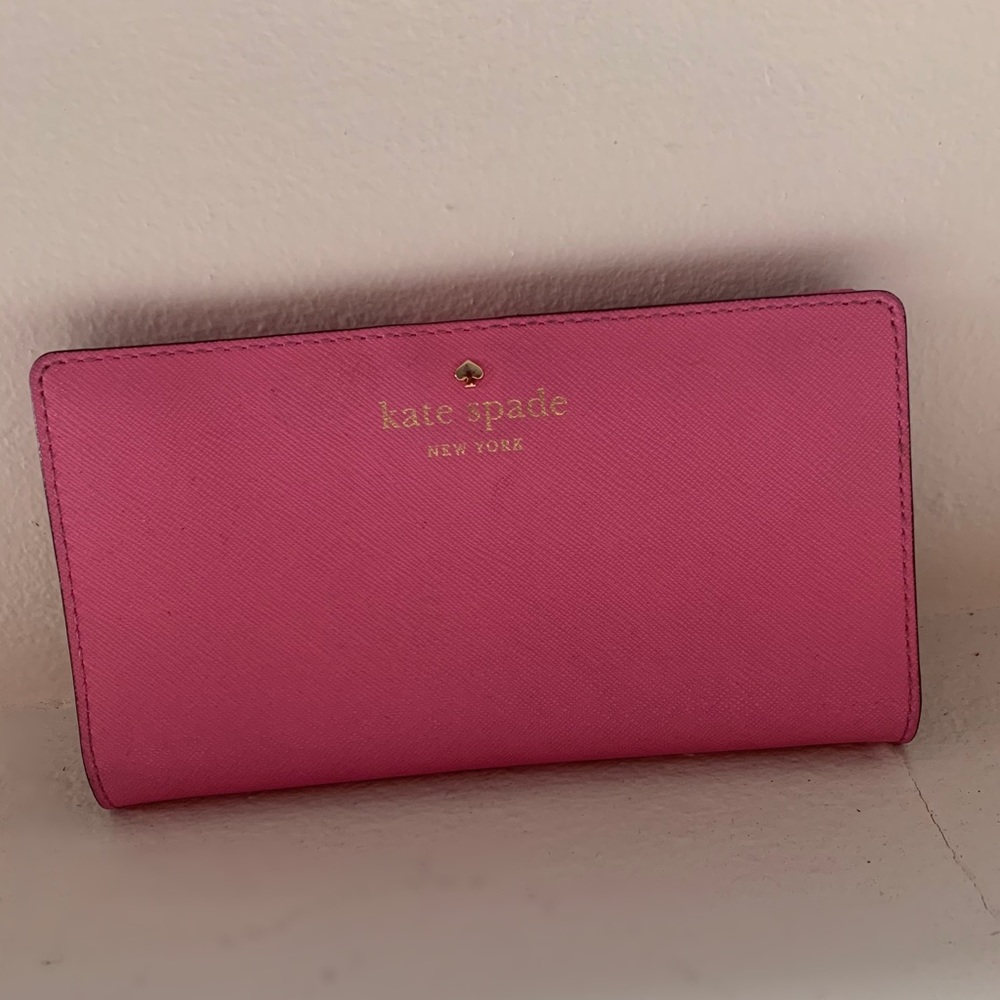 Kate Spade pink bifold wallet
